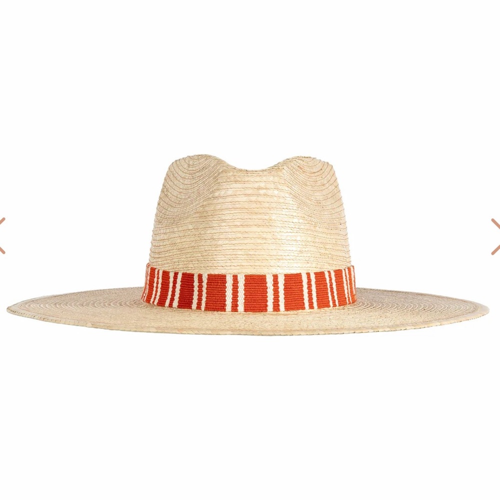 NIB Sunshine Tienda Hemingway Stripe Palm Hat - M/L size